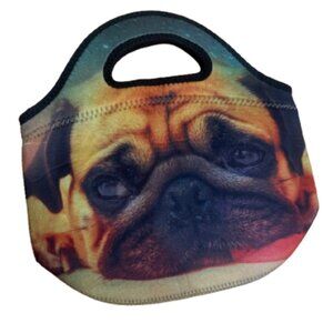 NWT New Fawn Pug Tote Lunch Bag with Zipper from Typo Brand